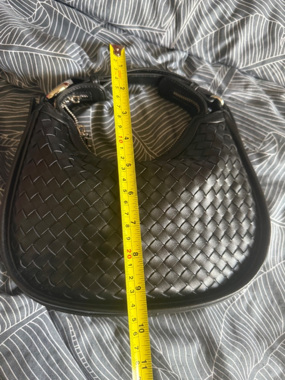 Black Vegan Leather, Designer Inspired Adjustable Bag - Picture 7 of 9
